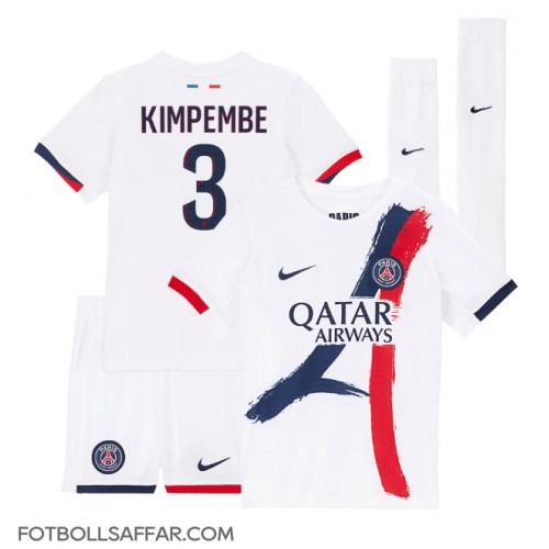 Paris Saint-Germain Presnel Kimpembe #3 Bortadräkt Barn 2024-25 Kortärmad (+ Korta byxor)